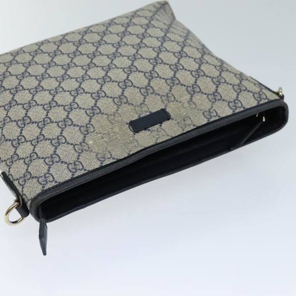 GUCCI GG Supreme Shoulder Bag PVC Outlet Navy 388924 Auth 73108 - Picture 5 of 16